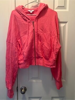 Women’s Pink Zip-Front Hoodie